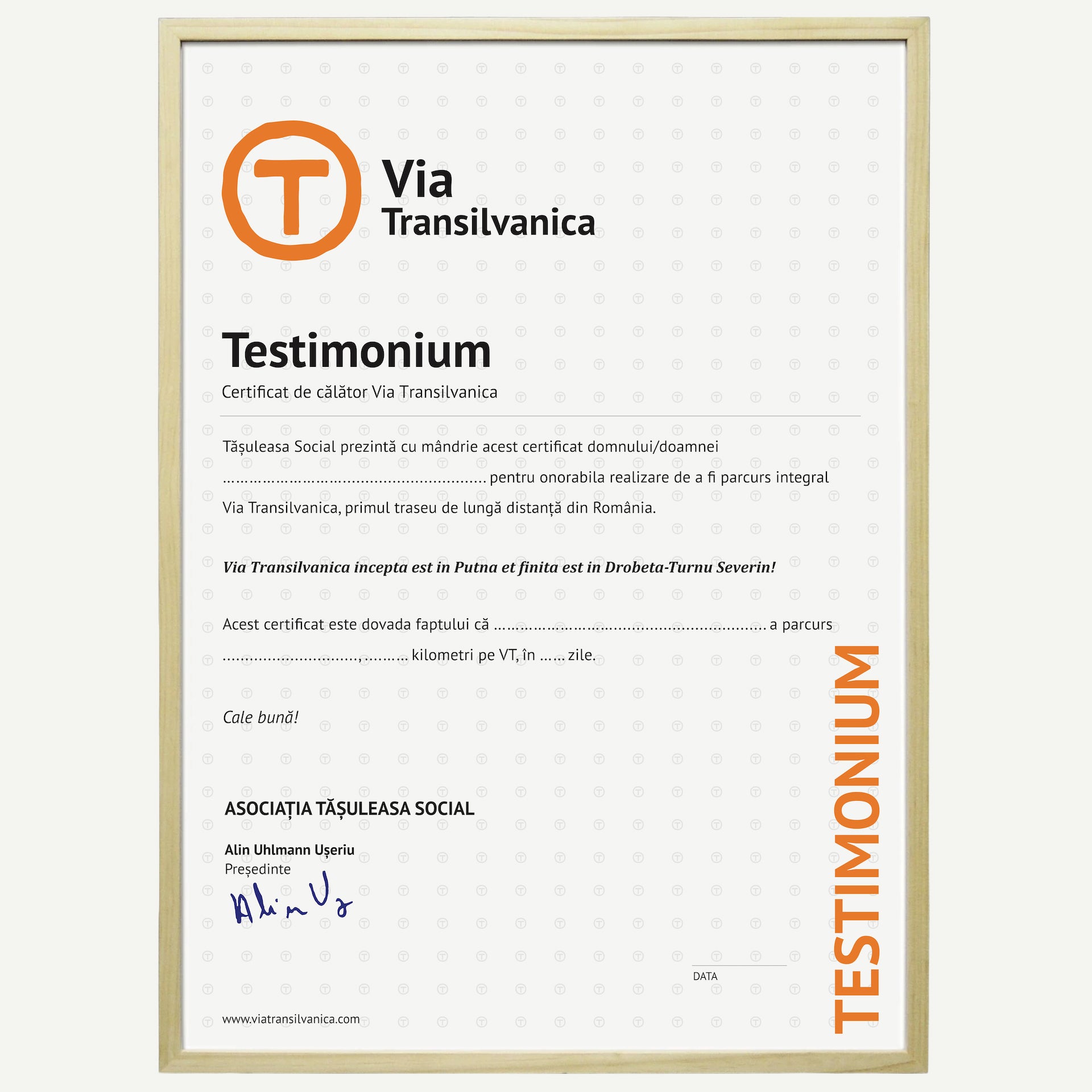 Testimonium - certificat integral 1400km+