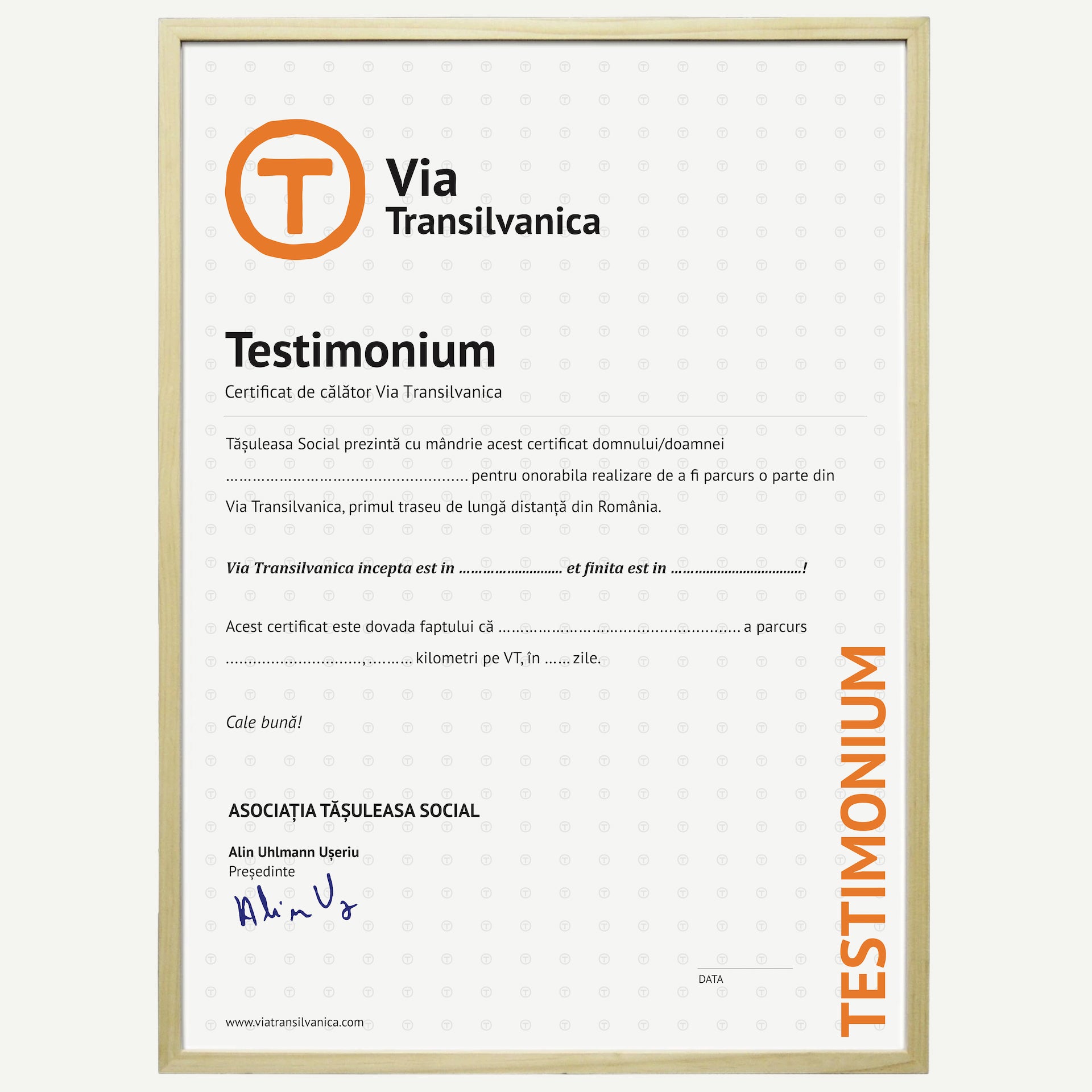 Testimonium - certificat parțial (100km/200km)
